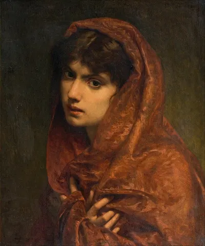 Портрет девушки by Пьер-Огюст Кот, 1880 — digital art print download