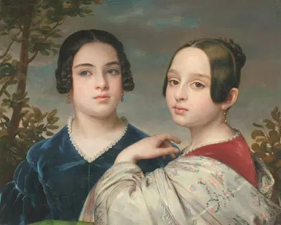 Портрет детей Каспера by Эдуард Магнус, c. 1840 — digital art print download