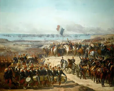 Высадка французской армии в Олд-Порте (Крым), 14 сентября 1854 by Феликс-Жозеф Барриас, 1859 — digital art print download