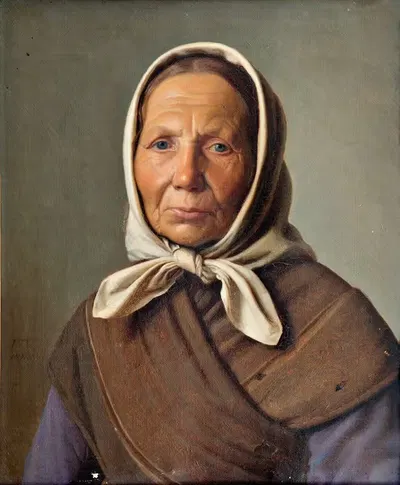 Fisherman’s wife from Hornbæk by Frederik Vermehren, 1883 — digital art print download
