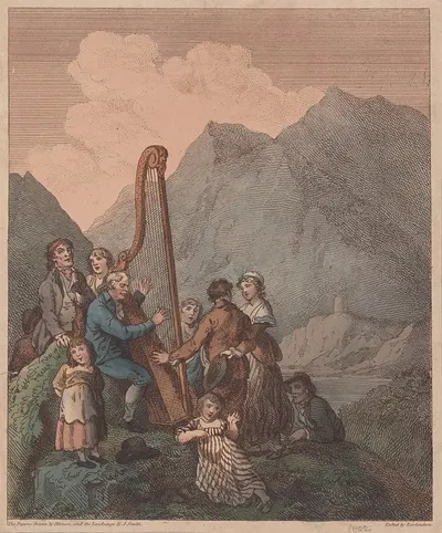 The Welsh bard by Julius Caesar Ibbetson — digital art print download