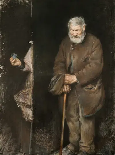 Старый нищий by Альф Уолландер, 1889 — digital art print download