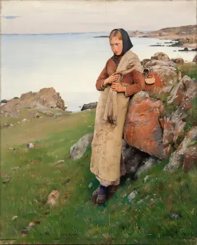 Рыбачка из Сконе by Аксель Кулле, 1884 — digital art print download