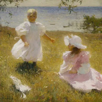 Сестры by Фрэнк Уэстон Бенсон, 1899 — digital art print download