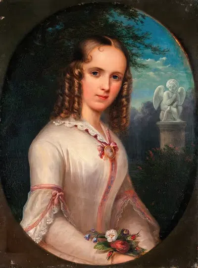 Эмили Хёгквист by Фредрик Вольфарт, 1852 — digital art print download