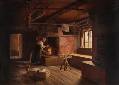 Хижина в Далекарлии by Гескель Саломон, 1870 — digital art print download