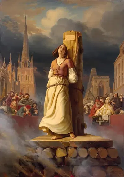Joan of Arc's Death at the Stake by Hermann Stilke, 1843 — digital art print download