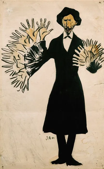 Оле Крузе, художник (карикатура) by Ивар Аросениус, 1901 — digital art print download