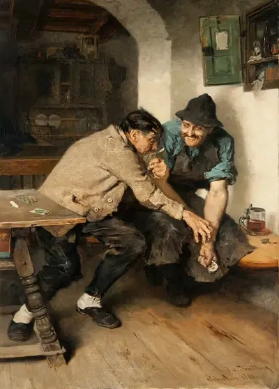 Игроки в карты by Джозеф Книлинг, 1881 — digital art print download