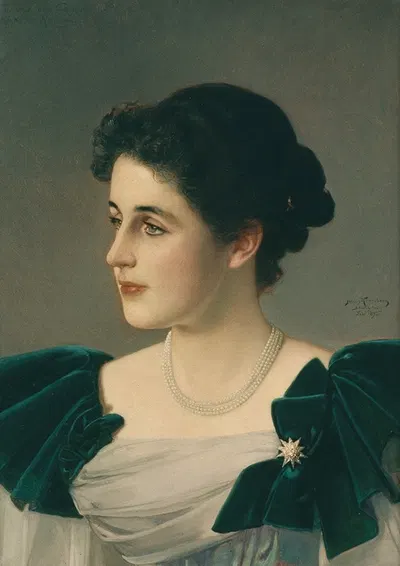 Porträtt. Irma von Geijer by Julius Kronberg, 1895 — digital art print download