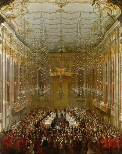 Свадебный ужин by Мартин ван Мейтенс, 1763 — digital art print download