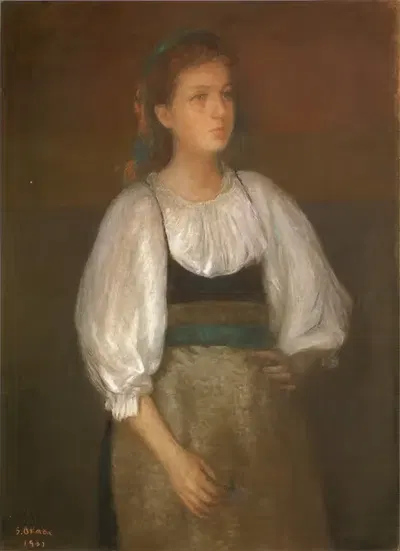 Italian Girl by Okada Saburōsuke, 1901 — digital art print download