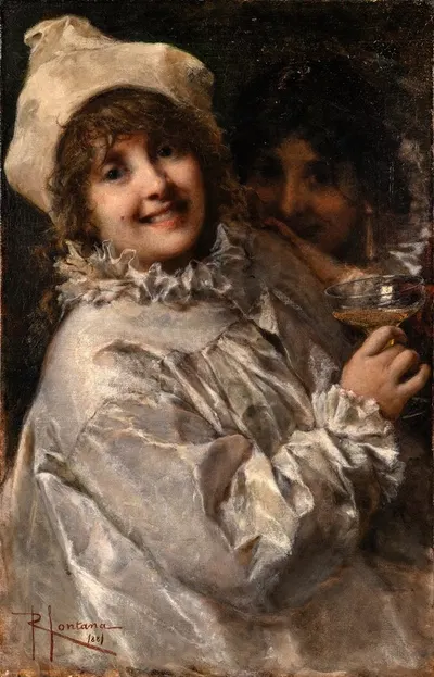 Пьеро by Роберто Фонтана, 1881 — digital art print download