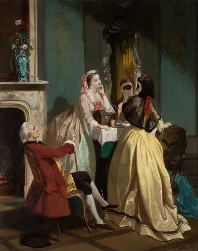 Компания by Адольф Сташ, 1857 — digital art print download