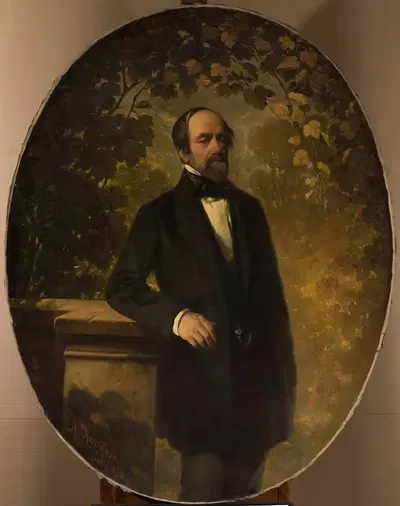 Portrait of Bohdan Zaleski by Aleksander Raczyński, 1858 — digital art print download