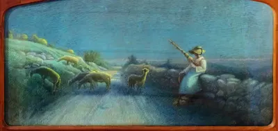Shepherdess by Bernard-Joseph Artigue — digital art print download