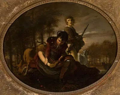 Preparations before crossing the river by Carel de Moor II — digital art print download