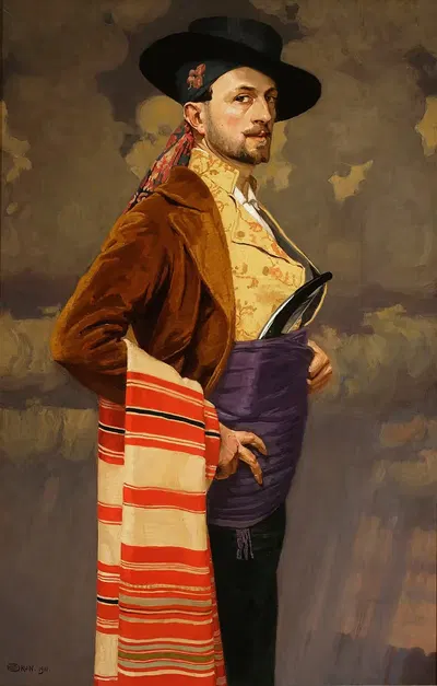 Автопортрет в испанском костюме by Эдвард Окун, 1911 — digital art print download