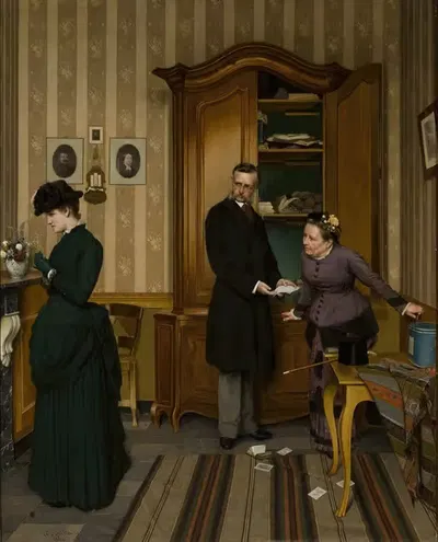 Первое любовное письмо by Эдвард Квиттон, 1884 — digital art print download