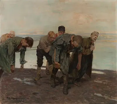 Бурлаки by Феликс Выгживалски, 1925 — digital art print download