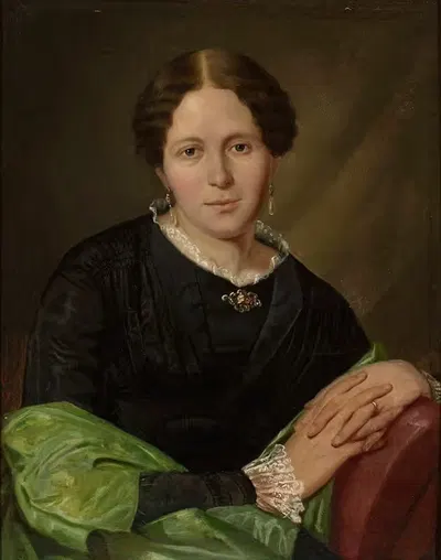 Portrait of Maria Józefowicz née Rychter by Franciszek Mielnicki, 1849 — digital art print download
