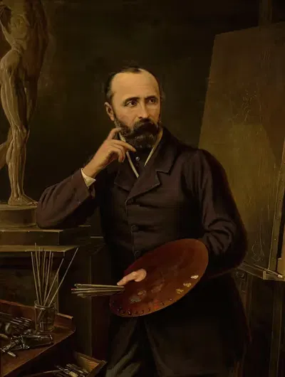 Posthumous portrait of Józef Simmler by Franciszek Mielnicki, 1871 — digital art print download