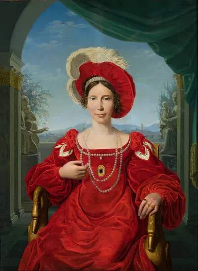 Портрет принцессы Августы фон Гессен-Кассель by Фридрих Бури — digital art print download