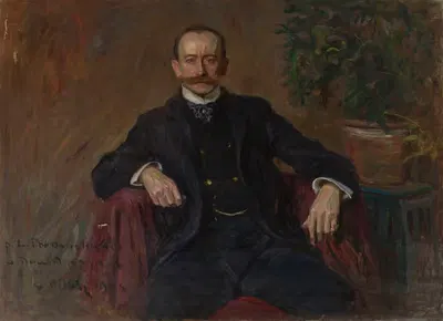 Портрет Лукашa Добржанского by Густав Пиллати, 1904 — digital art print download
