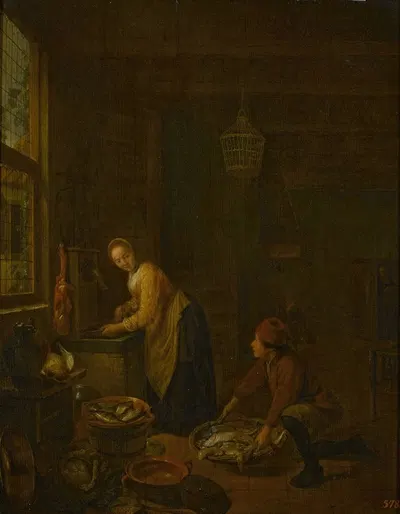 На кухне by Хендрик Мартенсз. Сорга, 1643 — digital art print download