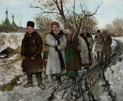 Возвращение с крещения by Генрик Пятковский, 1880 — digital art print download