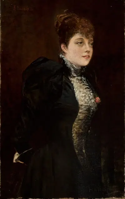 Портрет женщины by Ян Хелминьский, 1899 — digital art print download