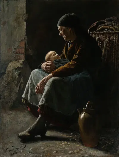 Сокровище бабушки by Ян Кауцик, 1885 — digital art print download