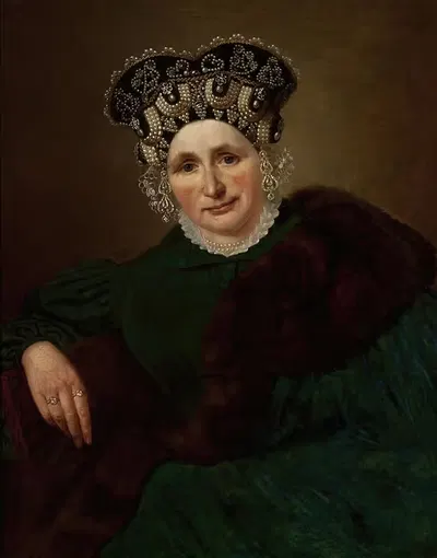 Portrait of Mrs. Pozner by Jan Sikorski — digital art print download