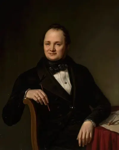 Portrait of Andrzej Gołoński, architect by Jan Sikorski, 1845 — digital art print download