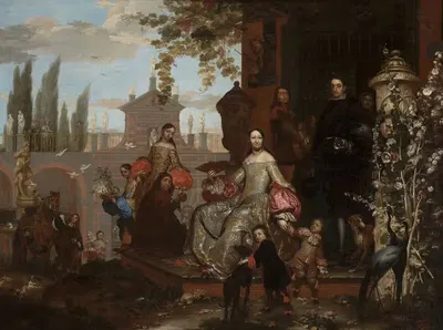Семейный портрет by Ян ван Кессель Младший, 1679 — digital art print download
