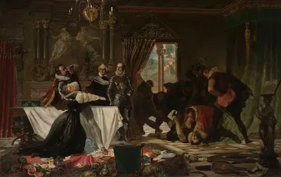Zabójstwo Davida Riccia (bez ramy) by Jean Lulvès, 1868 — digital art print download