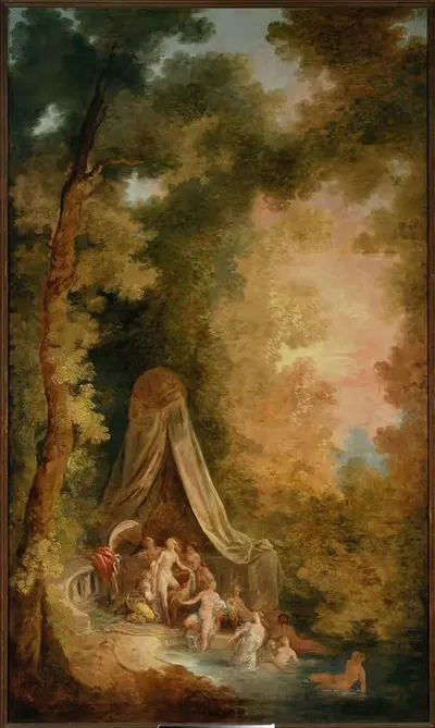Купание в парке by Жан Пьер Норблин, 1785 — digital art print download