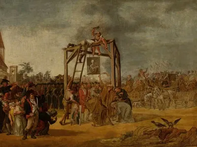 Повешение предателей by Жан Пьер Норблин, c. 1794 — digital art print download