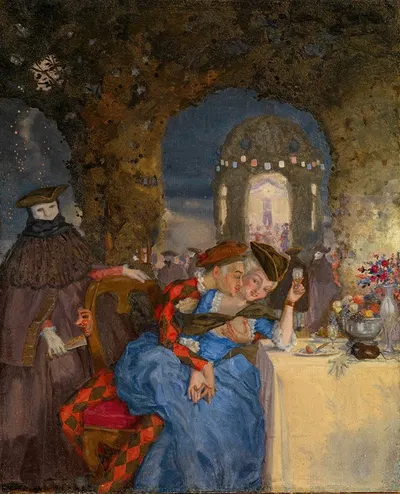 Свидание by Константин Андреевич Сомов, 1918 — digital art print download