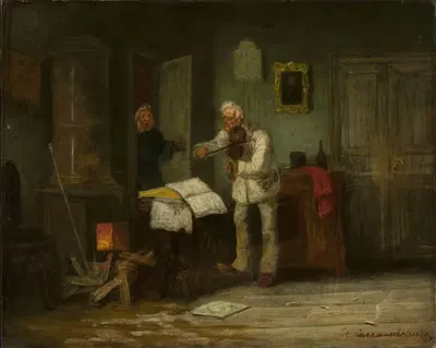 Скрипач by Леонид И. Соломаткин — digital art print download