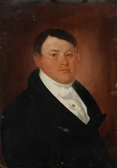 Portrait of a man by Marcin Jabłoński, 1827 — digital art print download