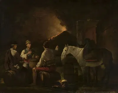 Питье вина by Мартин Фердинанд Куадал, 1786 — digital art print download