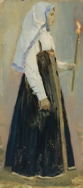 Монахиня by Михаил Нестеров, 1909 — digital art print download