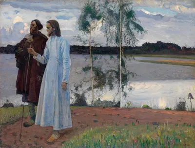 Путники. За Волгой by Михаил Нестеров, 1922 — digital art print download