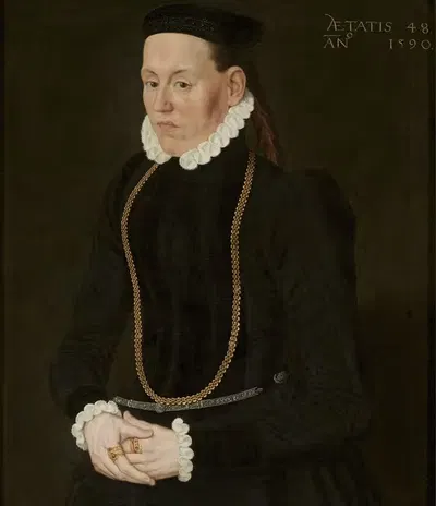 Portrait of a patrician woman by Nicolas Neufchâtel, 1590 — digital art print download