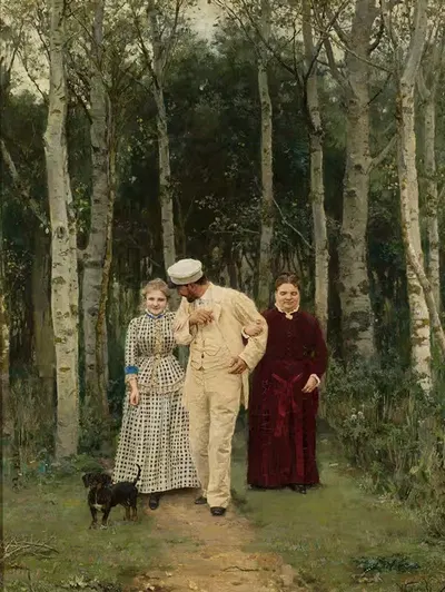 Сватовство by Николай Дмитриевич Кузнецов, 1885 — digital art print download
