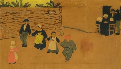 Breton panel with children by Paul Sérusier, 1894 — digital art print download