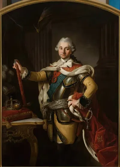 Portrait of Stanisław August Poniatowski, King of Poland by Per Krafft the Elder, c. 1767 — digital art print download