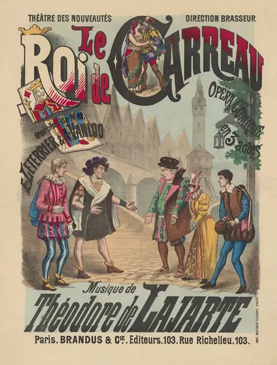 héâtre des Nouveautés. Le roi de carreau. Opéra comique en 3 actes by Antoine Barbizet, 1883 — digital art print download