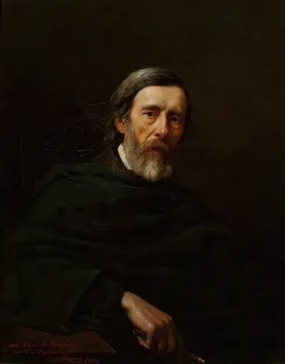 Portrait of Aleksander Stankiewicz, painter by Stanisław Rostworowski, 1886 — digital art print download